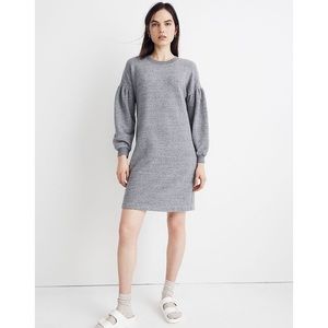 MADEWELL Bubble-Sleeve Sweatshirt Dress- size small